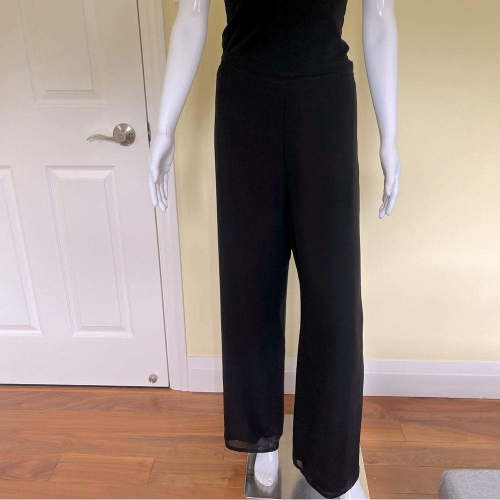 Black light and soft viscose blend pants loose summer coctail style loose pants